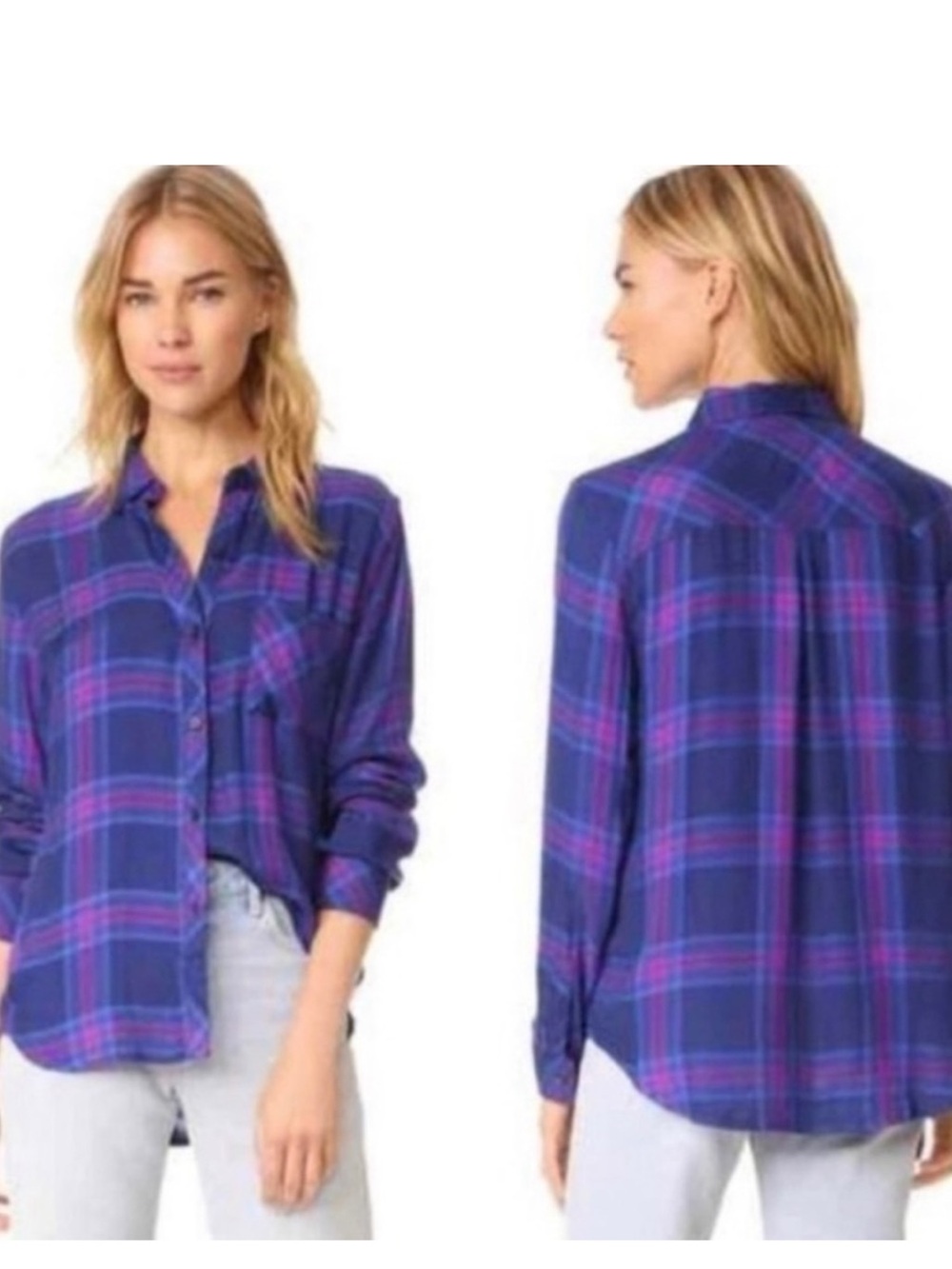 Rails Taitum Purple Plaid Button-Down Shirt
